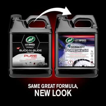 Turtle Wax 54320 Hybrid Solutions Slick-N-Slide Pure Wash, pH Neutral, Extreme Foaming Car Wash Soap, Hand Wash or Foam Cannon Application, Clay Bar Lubricant, Spot Free Clean, 64 oz. (Pack of 1)