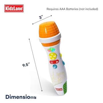 Kidzlane Bluetooth Microphone for Kids - Perfect Karaoke Toy