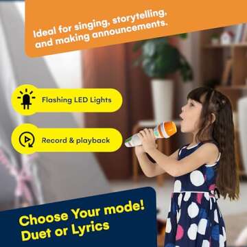 Kidzlane Bluetooth Microphone for Kids - Perfect Karaoke Toy