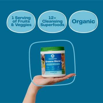 Amazing Grass Greens Blend Alkalize & Detox: Cleanse with Super Greens Powder, Beet Root Powder, Dig...