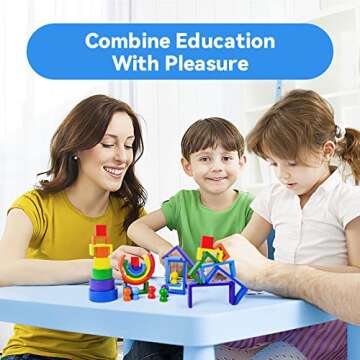 WODI Mini Wooden Rainbow Stacking Toy 27 PCS Early Educational Sorting Nesting Building Blocks Matching Games Montessori Sensory Toys Learning Gifts for Preschool Kids Boys and Girls Age 3+