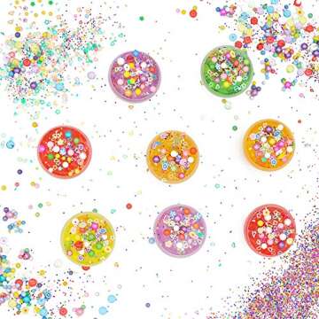 Joyin 12 Pcs Prefilled Easter Eggs with Slime, Iridescent Putty Slime with Assorted Accessories, Str...