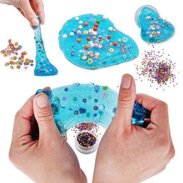 Joyin 12 Pcs Prefilled Easter Eggs with Slime, Iridescent Putty Slime with Assorted Accessories, Stress Relief Sludge Toys for Kids Easter Eggs Hunt, Basket Stuffers Filler, Easter Theme Party Favor