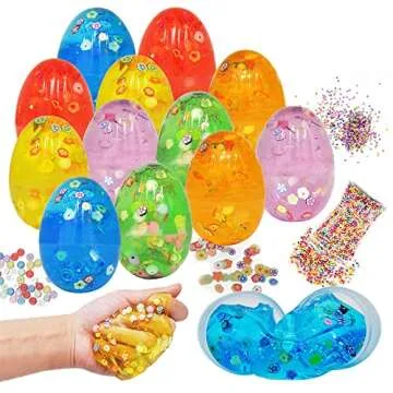 Joyin Easter Eggs 12 Pcs Iridescent Slime Fillers for Kids