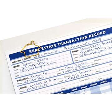 House Shaped Paper Clips, Real Estate Agent Office Supply (Gold and Silver - 50 Pack)