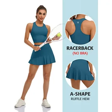 ATTRACO Women's Tennis Dress with Shorts and Pockets