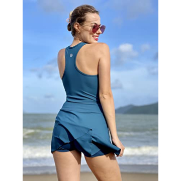 ATTRACO Women's Tennis Dress with Shorts and Pockets