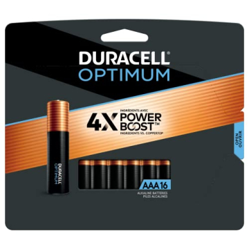 DURACELL Optimum AAA Batteries with 4X Power Boost Ingredients, 16 Count (Pack of 1), Triple A Batte...