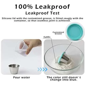 6 Pack 2.5OZ Salad Dressing Containers To Go, Advanced Stainless Steel Condiment Containers with Silicone Lids Easy to Open, Leakproof colorful Compact Salad Sauce Cups Easy to Carry Everyday