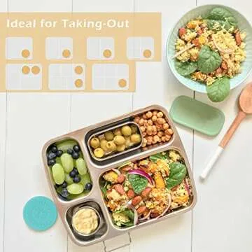 6 Pack 2.5OZ Salad Dressing Containers To Go, Advanced Stainless Steel Condiment Containers with Silicone Lids Easy to Open, Leakproof colorful Compact Salad Sauce Cups Easy to Carry Everyday
