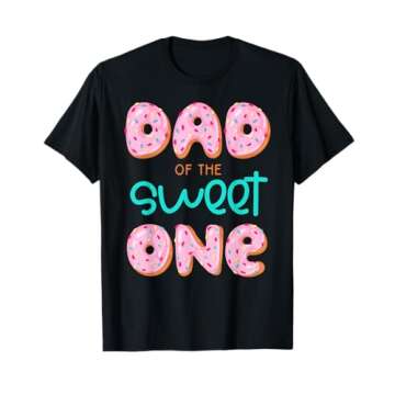 Dad of Sweet One First Birthday Matching Family Donut Theme T-Shirt