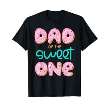 Dad of Sweet One First Birthday Matching Family Donut Theme T-Shirt