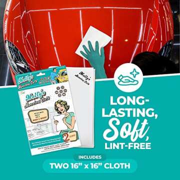 Molly's Marvelous Cloth - Streak-Free Microfiber Cleaning Cloth 2pk