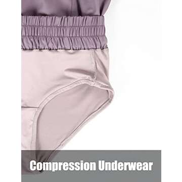 BMJL Women's Running Shorts Elastic High Waisted Shorts Pocket Sporty Workout Shorts Quick Dry Athletic Shorts Pants(M,Purple)