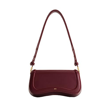 JW PEI Joy Shoulder Bag Deep Claret Vegan Leather Canvas