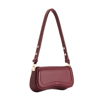 JW PEI Joy Shoulder Bag Deep Claret Vegan Leather Canvas