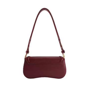 JW PEI Joy Shoulder Bag Deep Claret Vegan Leather Canvas