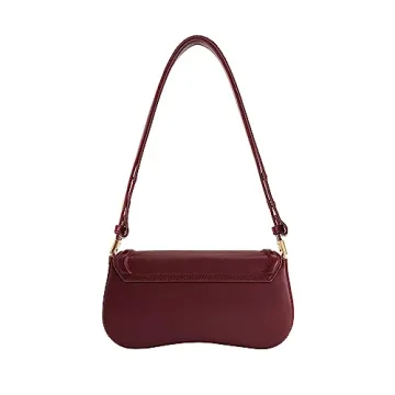 JW PEI Joy Shoulder Bag Deep Claret Vegan Leather Canvas