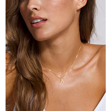 Dainty Gold Initial Necklace - Personalized Jewelry Gift