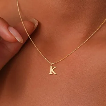 Dainty Gold Initial Necklace - Personalized Jewelry Gift