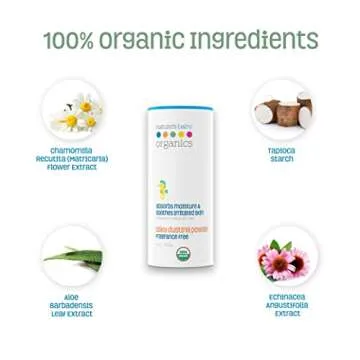 Nature's Baby Organics Baby Powder Talc Free 4 oz
