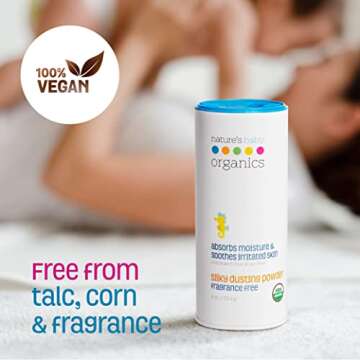 Nature's Baby Organics Baby Powder Talc Free 4 oz
