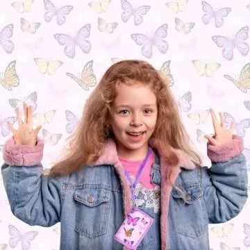 Vipdeal Butterfly Kids Wallet for Girls, Wallet for Little Young Girls 4-6 4-8 5-7 6-8 8-10 Ages Cute Small Toddler Wallet with Lanyard Christmas Gift, Purple