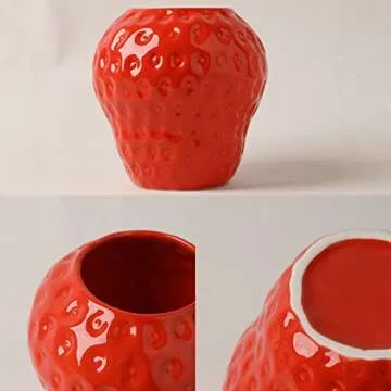 TCIUXYQ Strawberry Decorative Ceramic Vase - Vintage Home Decor
