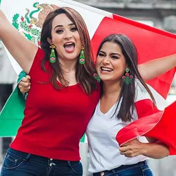 Cinco De Mayo Beaded Earrings for Women - Colorful Mexican Fiesta