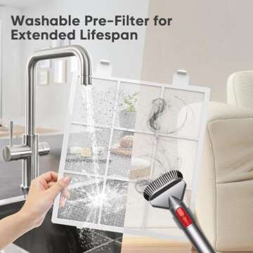 DAYETTE Air Purifiers for Home Large Room, H14 True HEPA Filter up to 3000 Sq Ft, Double-sided Air I...