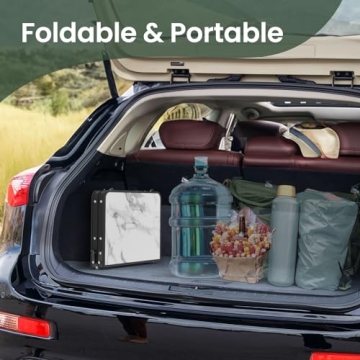 Titanker Folding Camping Table with Extra Storage Space