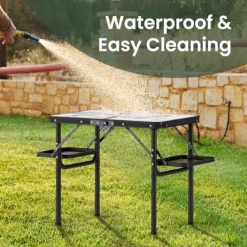 Titanker Folding Camping Table with Extra Storage Space