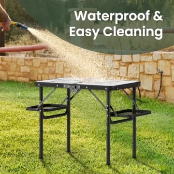 Titanker Folding Camping Table with Extra Storage Space