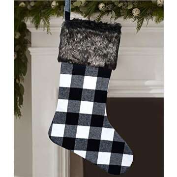 Senneny Christmas Stockings – 4 Pack Buffalo Plaid Design