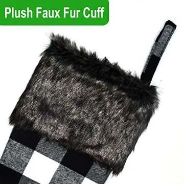 Senneny Christmas Stockings – 4 Pack Buffalo Plaid Design