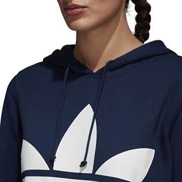 Adidas Originals Women’s Trefoil Hoodie in Collegiate Navy