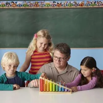 Melissa & Doug Add & Subtract Abacus - Educational Toy With 55 Colorful Beads and Sturdy Wooden Construction, 3 - 6 years