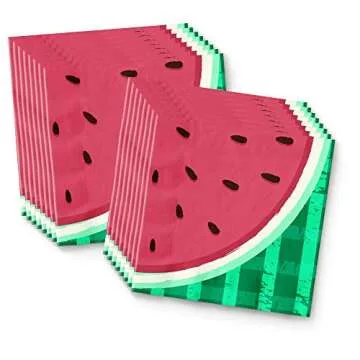 Watermelon Birthday Party Supplies Set Plates Napkins Cups Tableware Kit for 16