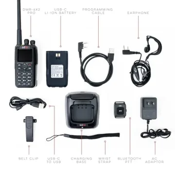 BTECH DMR-6X2 PRO Two-Way Radio with Bluetooth and GPS