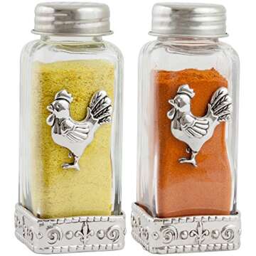 Rooster Salt and Pepper Shakers Gift Set - 2 Pieces
