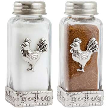 Rooster Salt and Pepper Shakers Gift Set - 2 Pieces