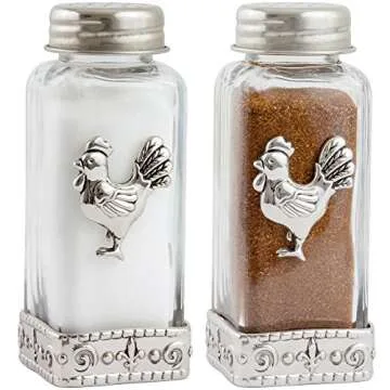 Rooster Salt and Pepper Shakers Gift Set - 2 Pieces