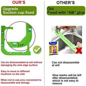 CHENYU Triangle Tri-Holder Filter, Sink drain strainer Triangular Mesh Sink Strainer Hanging Net Bag Kitchen leftovers strainer fine mesh bag corner sink garbage storage rack (1 Holder+50 Filter Bags)