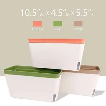 OurWarm Self Watering Herb Planters | Set of 3 Indoor Planters