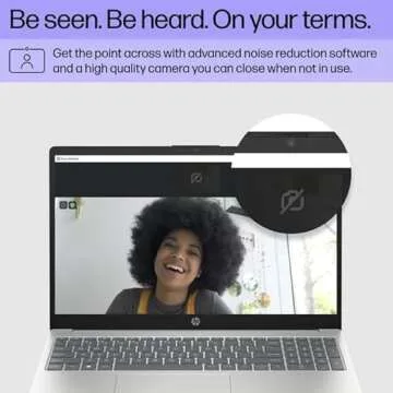 HP 15.6" Portable Laptop (Include 1 Year Microsoft 365), HD Display, Intel Quad-Core N200 Processor, 16GB RAM, 128GB Storage, Wi-Fi 6, Webcam, HDMI, Numeric Keypad, Windows 11 Home, Silver