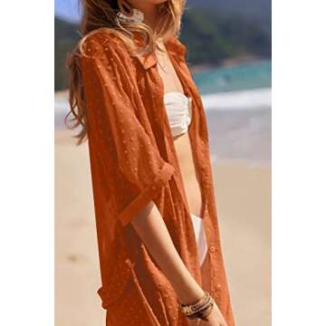 Zeagoo Women's Stylish Swimwear Cover-Up Kimono Cardigan