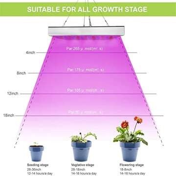 Juhefa LED Grow Lights for Indoor Plants and Micro Greens