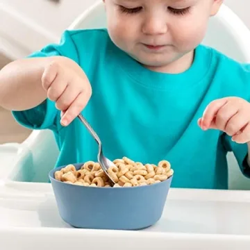 WeeSprout Bamboo Kids Bowls - Eco-Friendly Dining for Toddlers