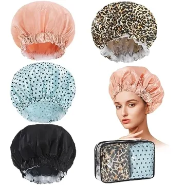 Reusable Waterproof Shower Caps for Hair Protection