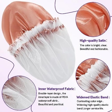 Reusable Waterproof Shower Caps for Hair Protection